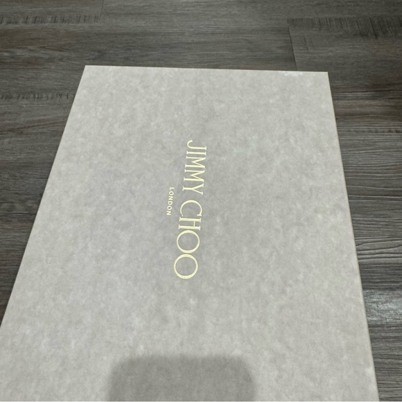 Jimmy Choo Bing 100 Black Patent Leather Crystal Strap Embellished Mule Heels - Picture 15 of 16